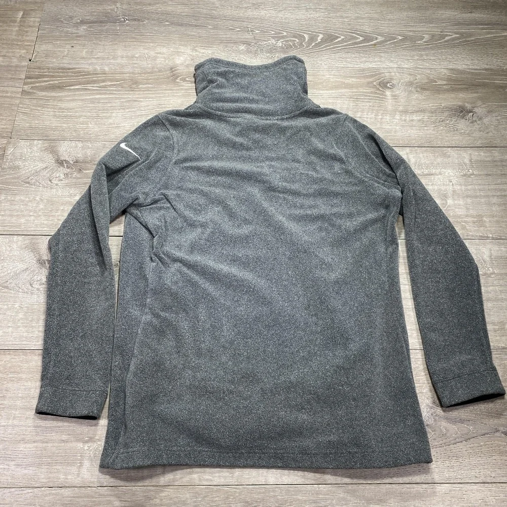 Nike Dri-Fit Pullover Womens Tunic L Gray Fleece‎ Mock Neck AQ4690 Athletic Top